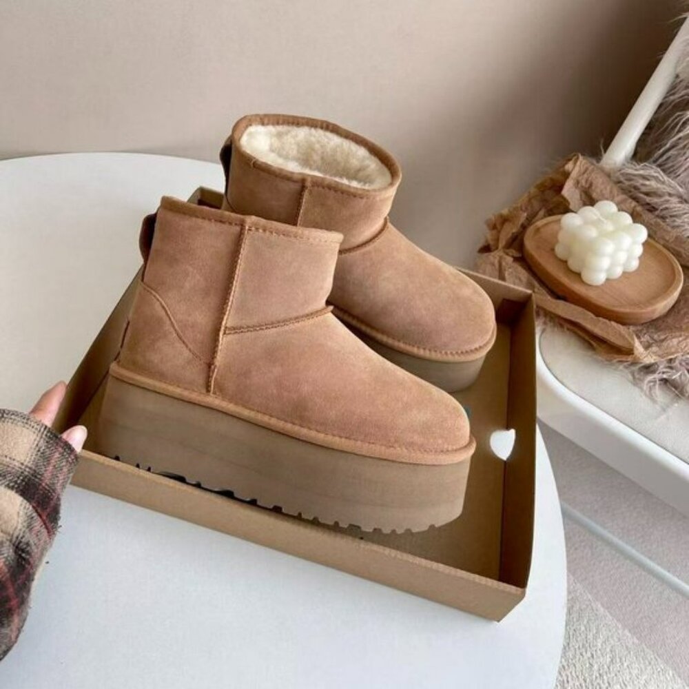 UGG Tan Platform Boots
